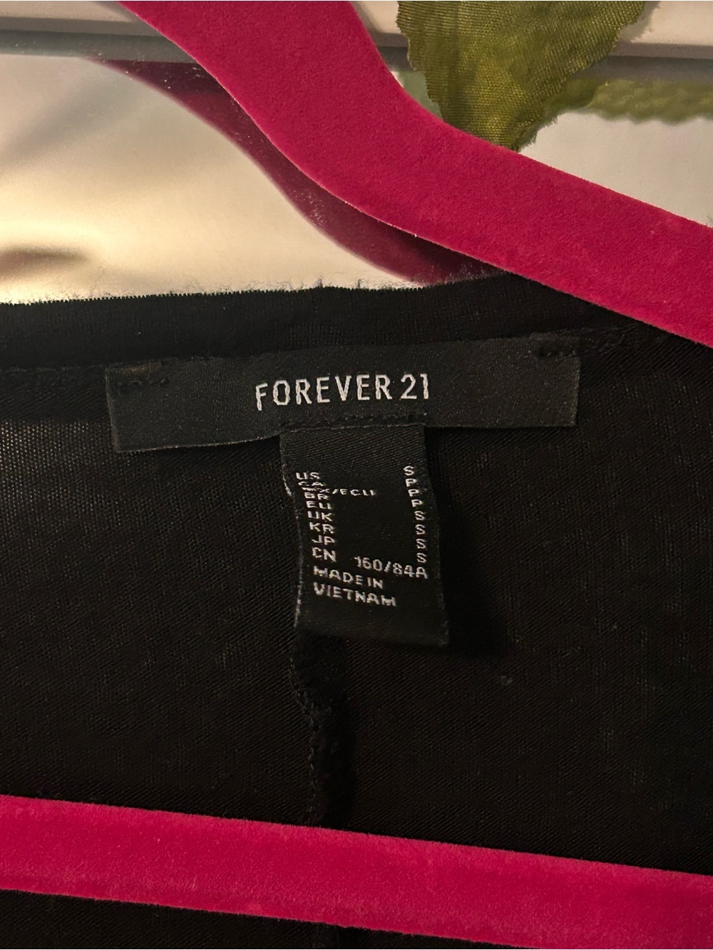 Forever 21 Black Top with buttons & tie Accent